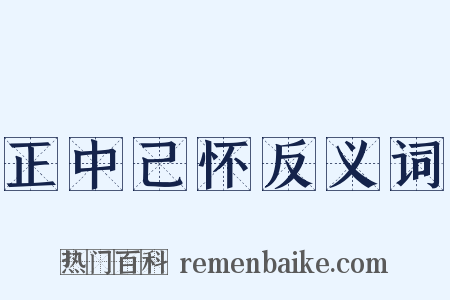 正中己怀反义词是什么意思的图片